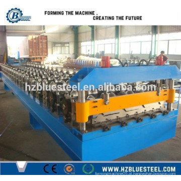 Painel de telhado metálico Máquina de moldagem ondulada / Galvalume Trapezoidal Tiles Rolling Machine